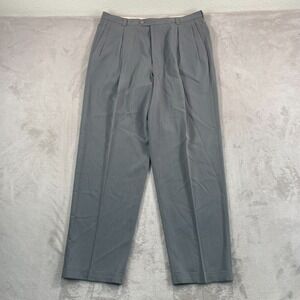 VTG 80s 90s Giorgio Armani Trouser Pants Men 36x32.5 Grey Pleated Cuffed Italy